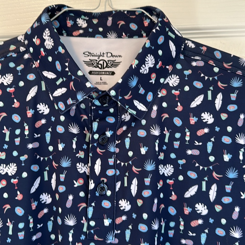 Straight Down Performance Polo, Like New, Size La… - image 2